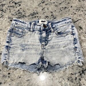 Size 10 BKE Light Blue Distressed Kids Denim Shorts